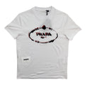 Prada tee big logo red/navy