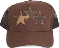 Amiri 3 Star Trucker Hat (Brown Camo)