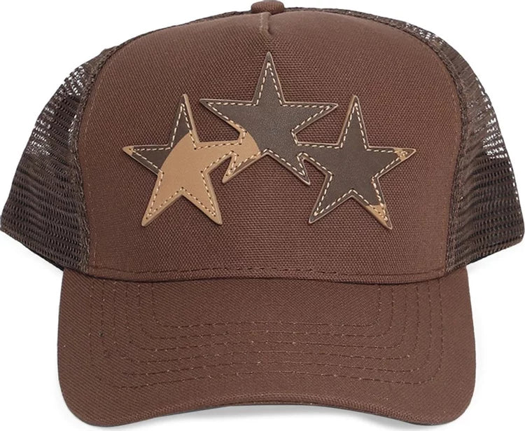 Amiri 3 Star Trucker Hat (Brown Camo)