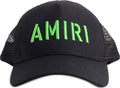 Amiri Stencil Logo Trucker Hat Black/Green)