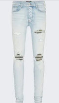 Amiri Mx1 light blue/ Camo Rips