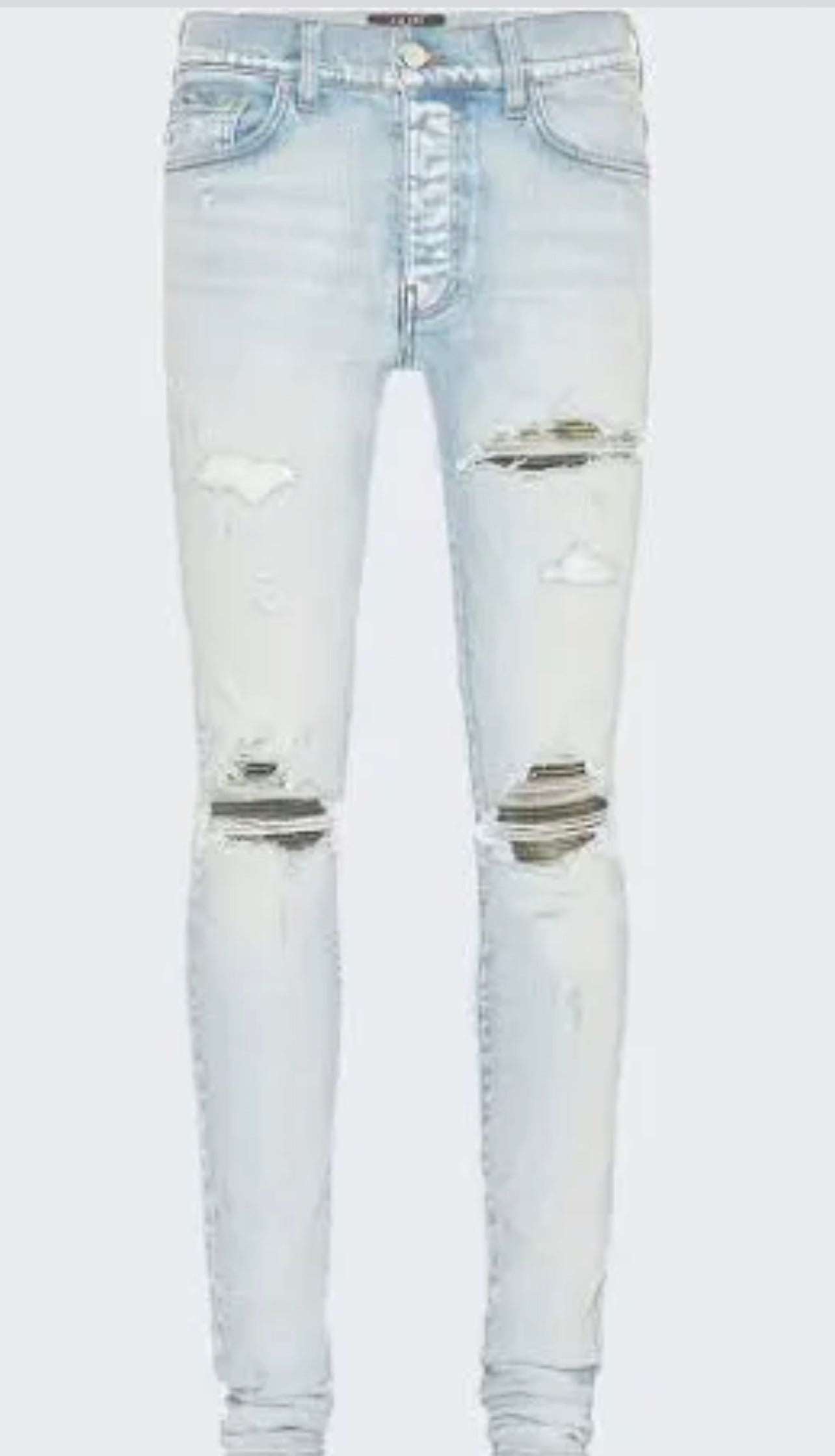Amiri Mx1 light blue/ Camo Rips