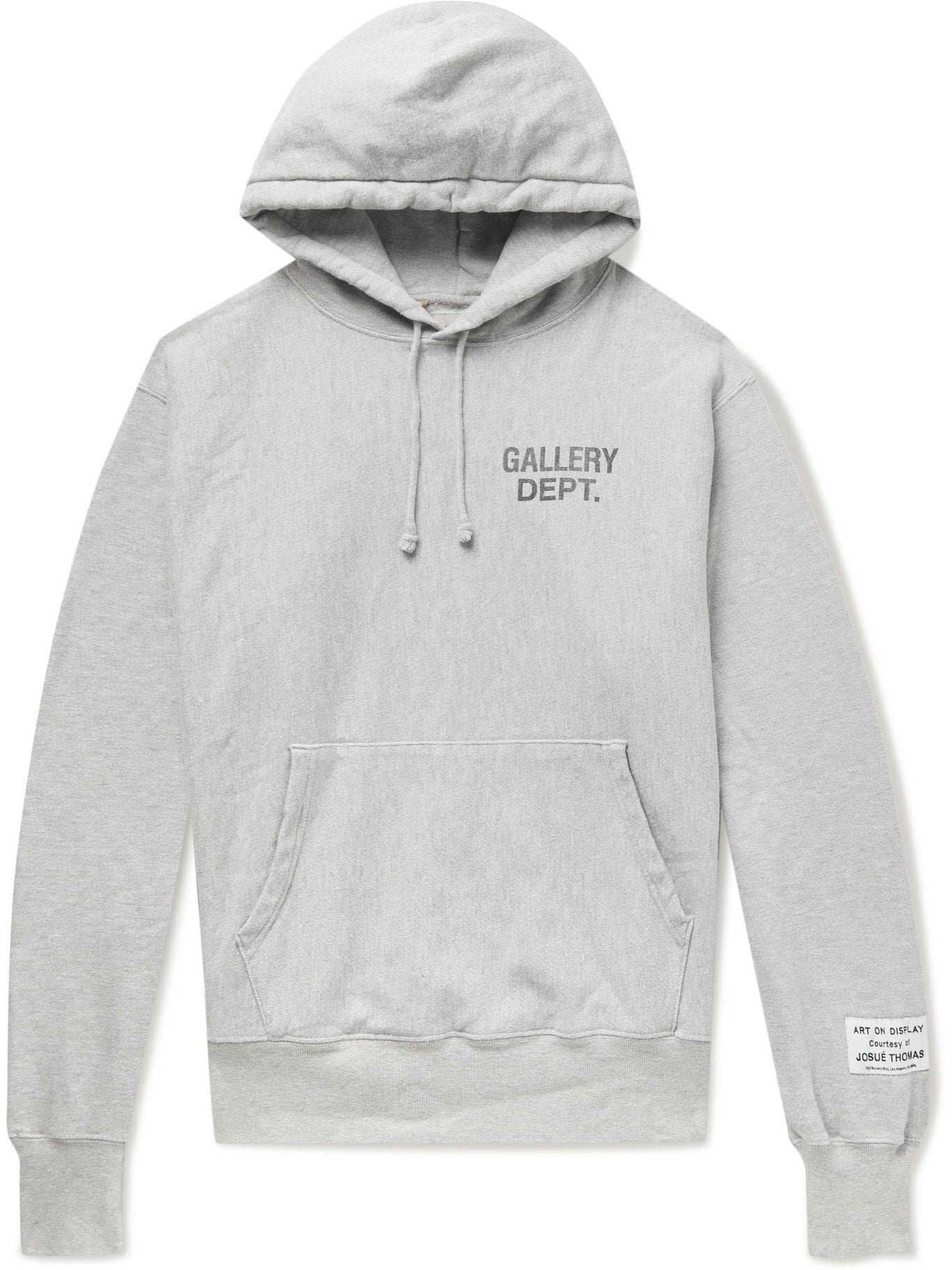 Gallery Dept Small Logo Print Hoodie (Grey)