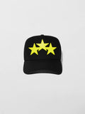 Amiri 3 Star Trucker Hat (Black/Lime)