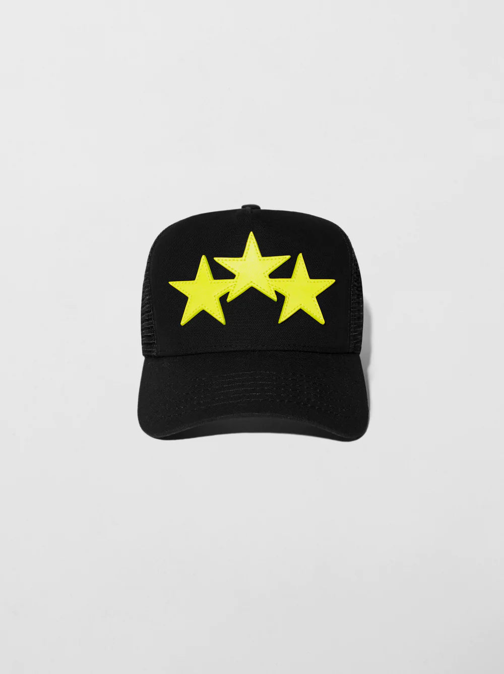 Amiri 3 Star Trucker Hat (Black/Lime)